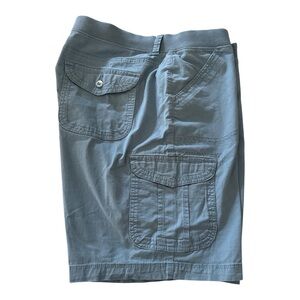 Lee Relaxed Fit Cotton Cargo Chino Shorts Blue Women's 18M Stretch Elastic Waist